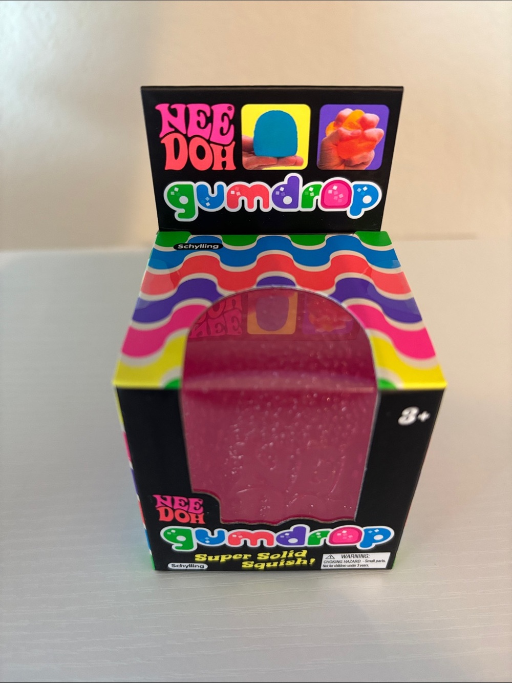 NIB Authentic NEE DOH Gumdrop Super Solid Squish - Pink